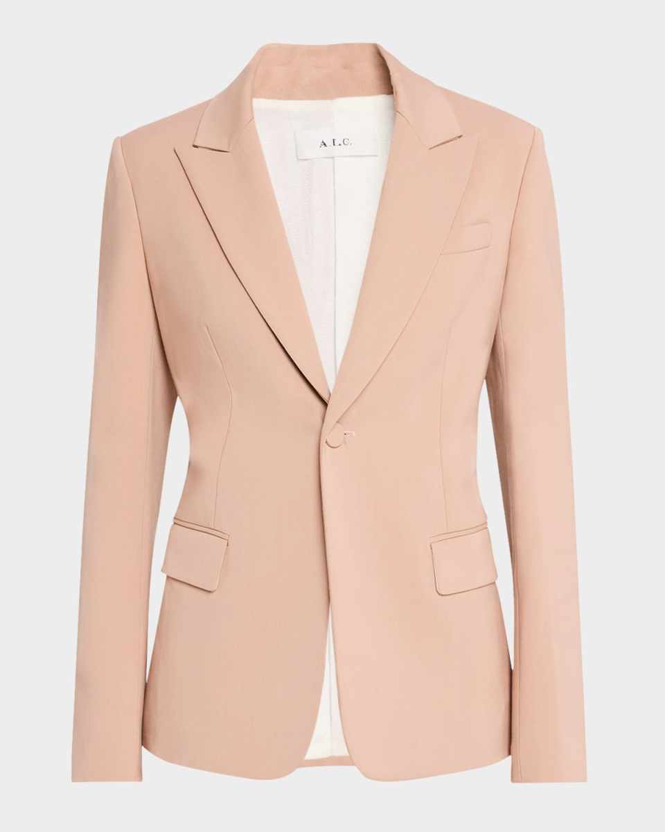 Brandon Single-Button Peak-Lapel Jacket